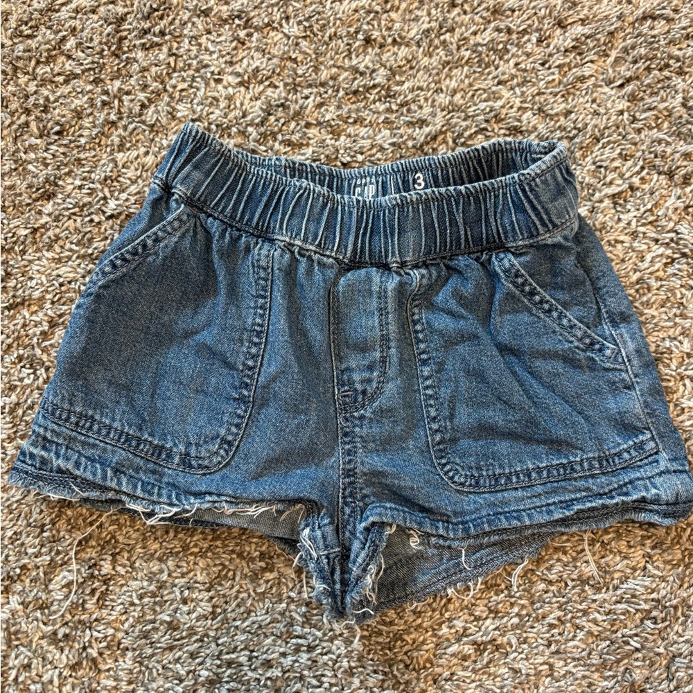 GAP Classic Blue Elastic Waist Denim Shorts